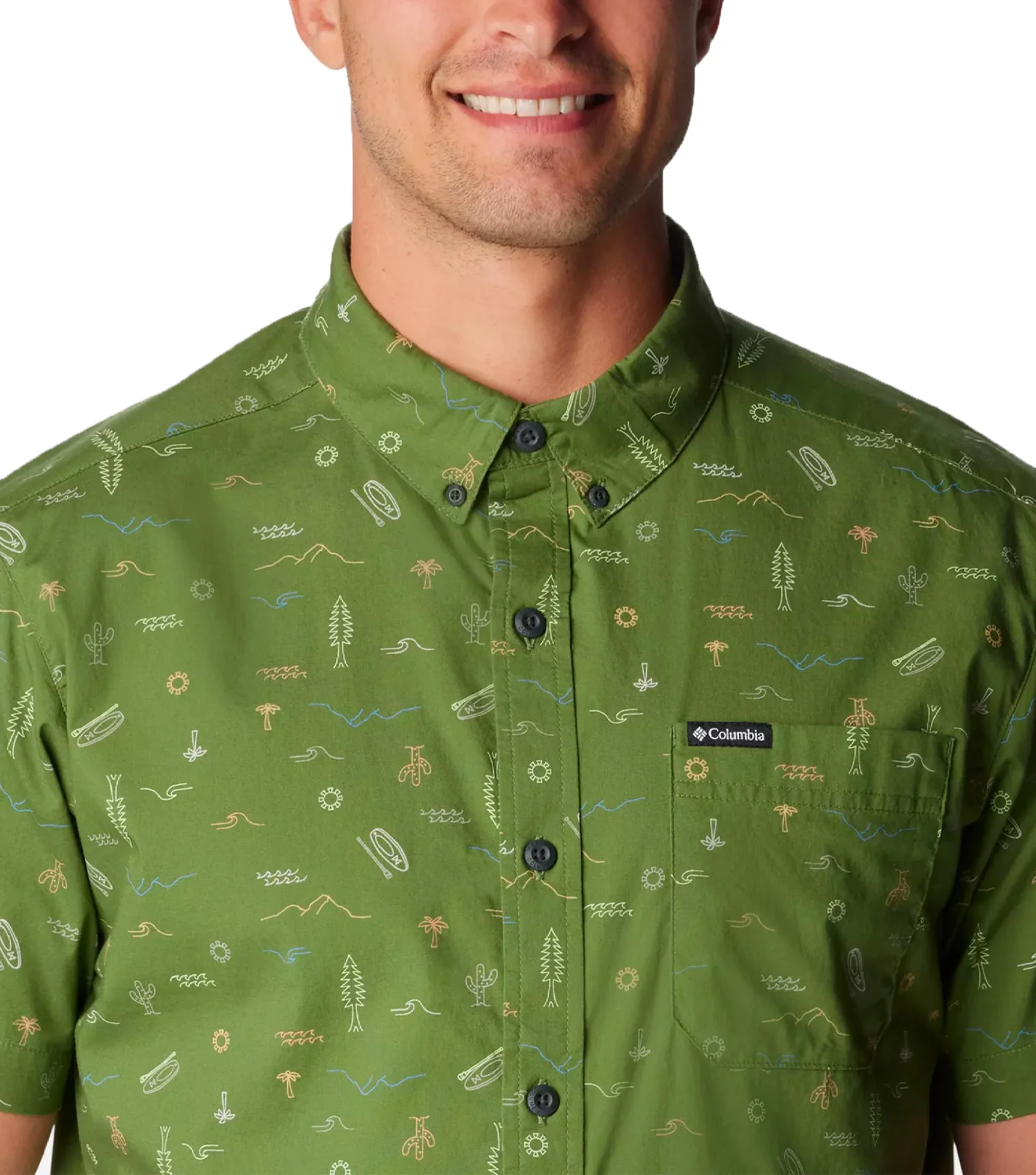 Chemise à motif vert 1768931  - Columbia - Image 3