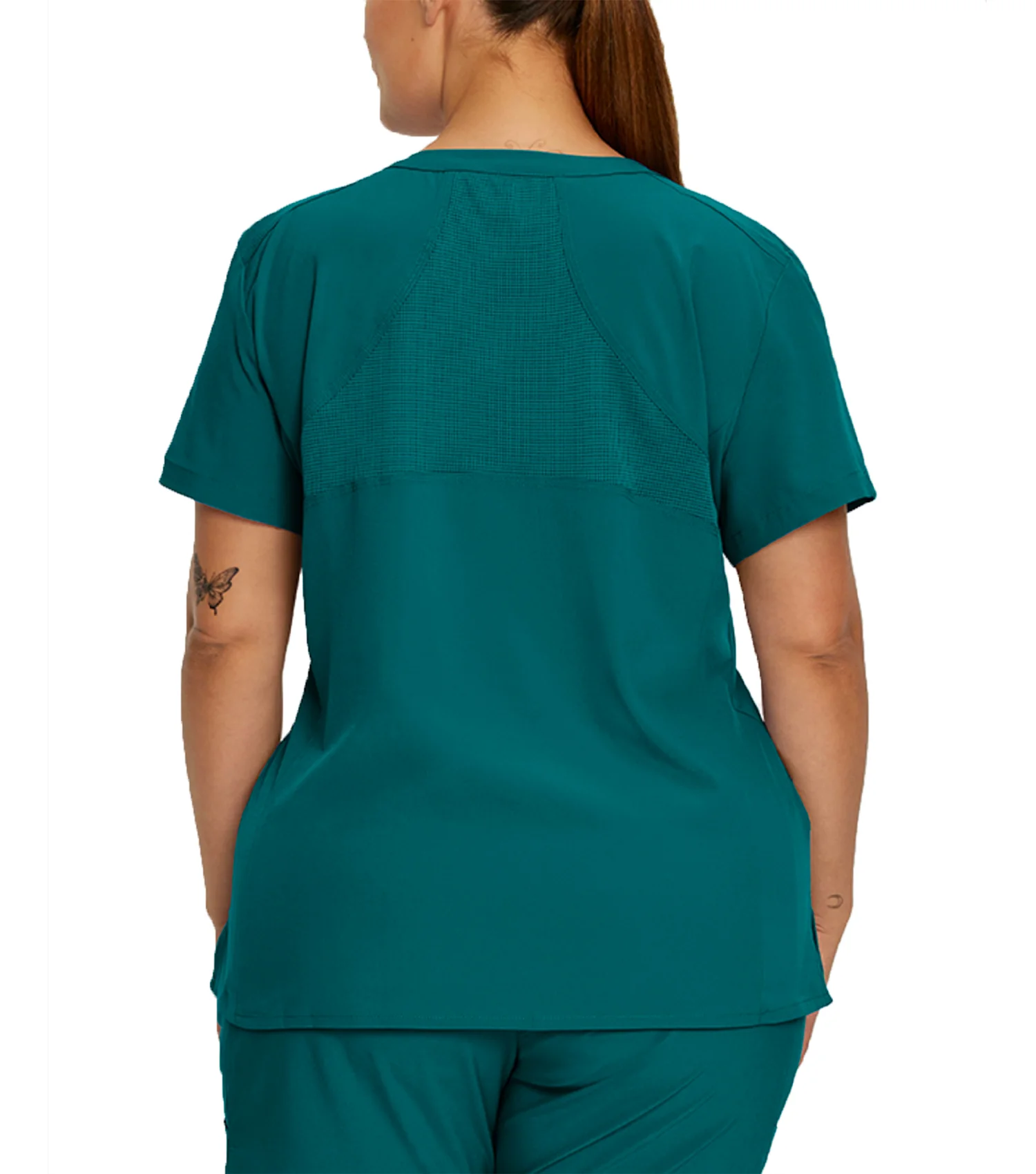 haut d'uniforme encolure en v à 2 poches 785 turquoise - Whitecross - Image 2