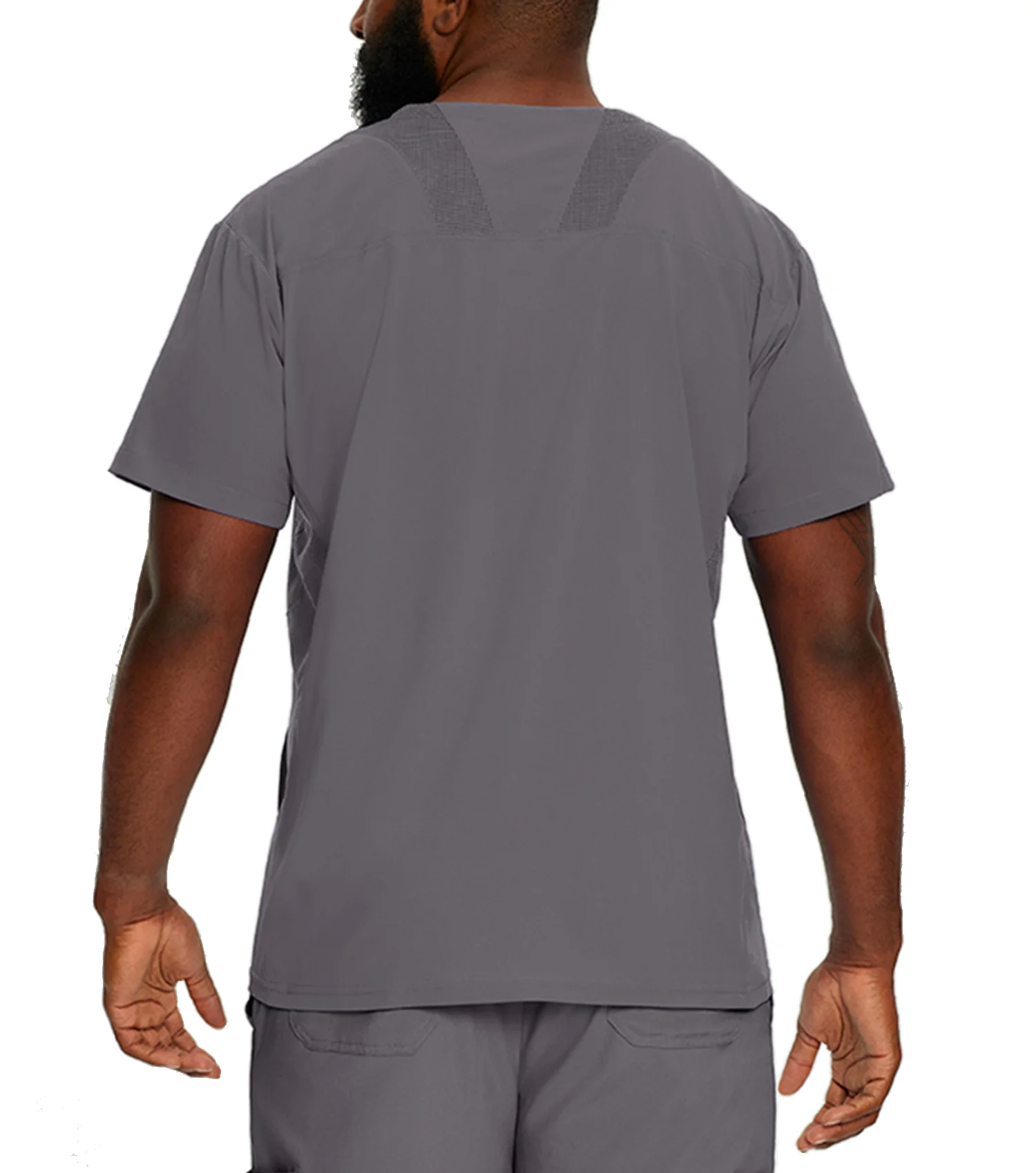 Haut d'uniforme Encolure en V à 3 poches 2266 Gris – Whitecross - Image 2