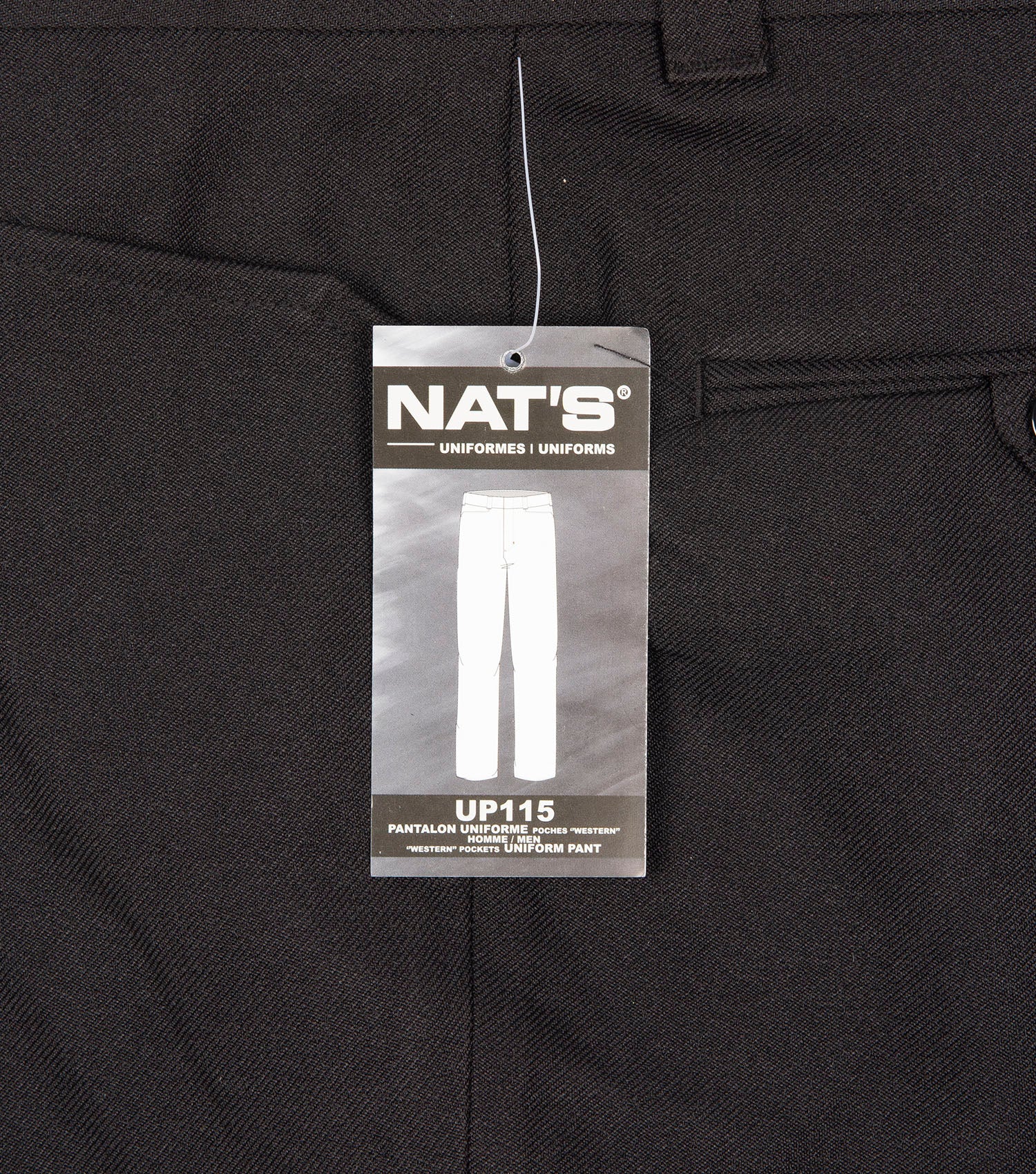 Pantalon uniforme noir avec poches western - Nat's - Image 3