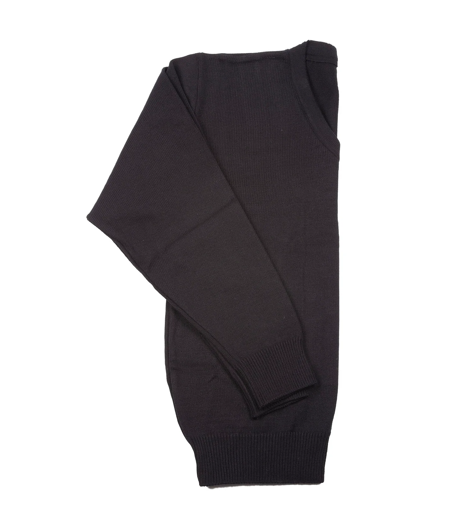 Pull d'uniforme noir avec col en V - T.Q. Knits - Image 2